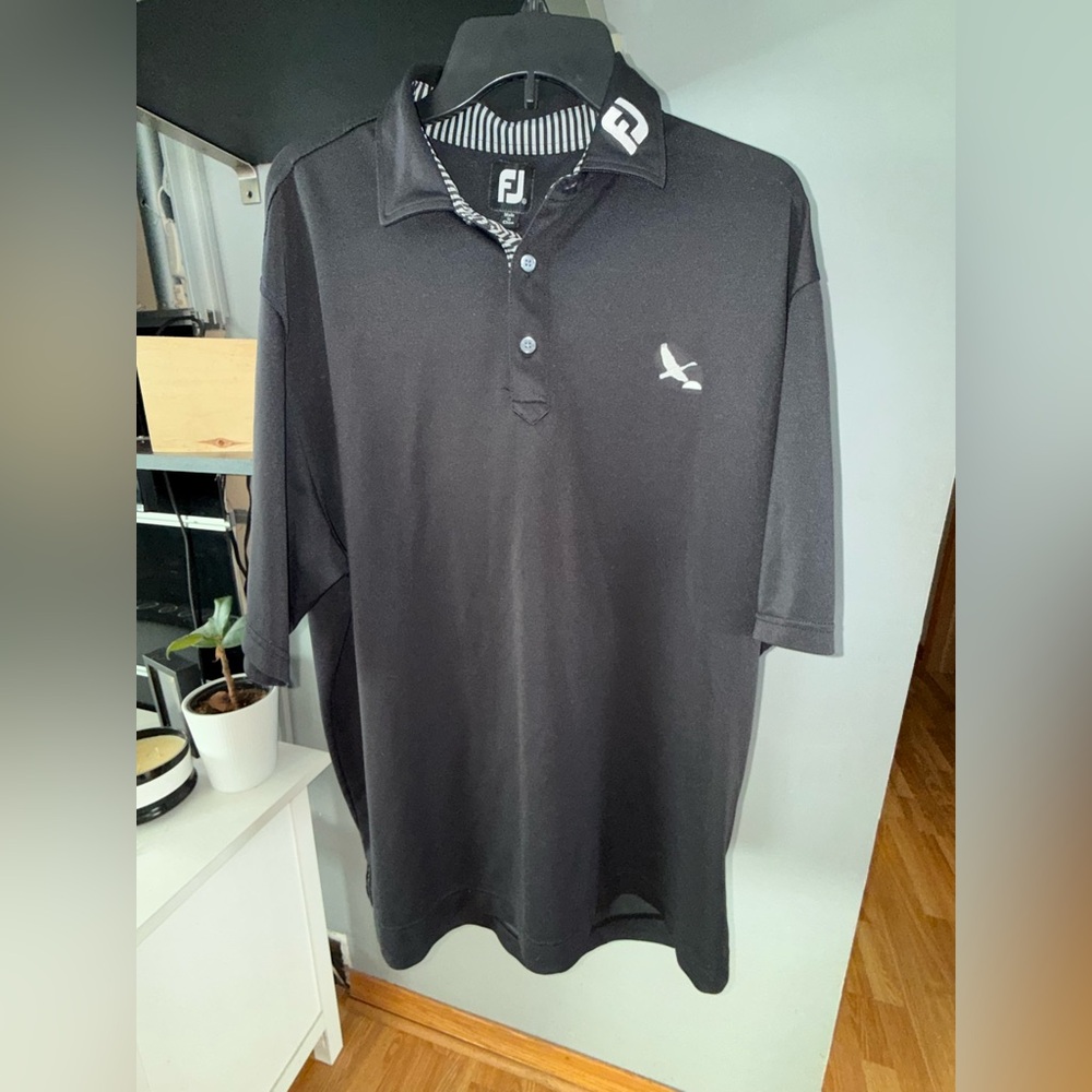 FootJoy Black Polo Shirt with Logo